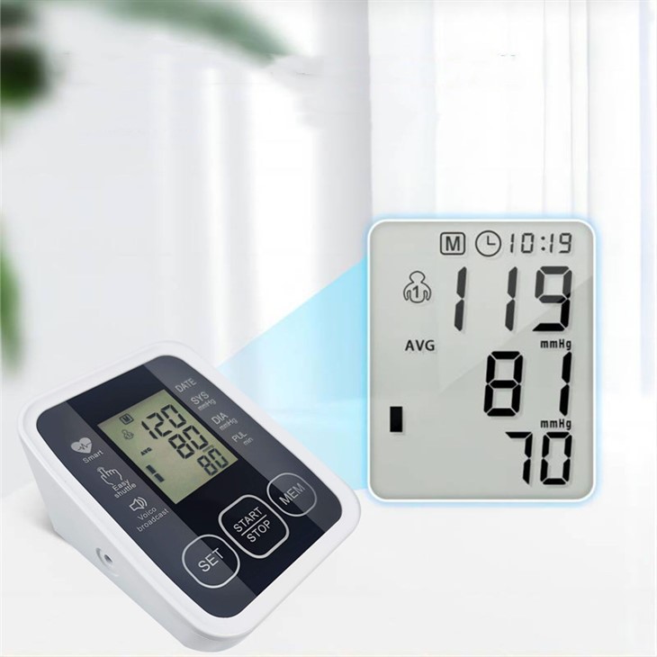 Blood Pressure Monitor With Heart Beat Pulse Meter